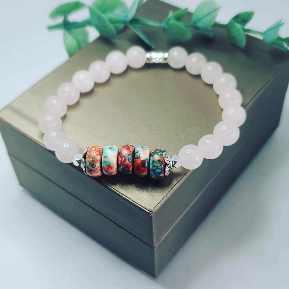 Rose Quartz bracelet - Picture 3 of 5